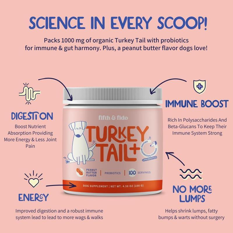 Phalam Pet Probiotics with Turkey Tail Mushroom – Digestive & Immune Support for Dogs & Cats