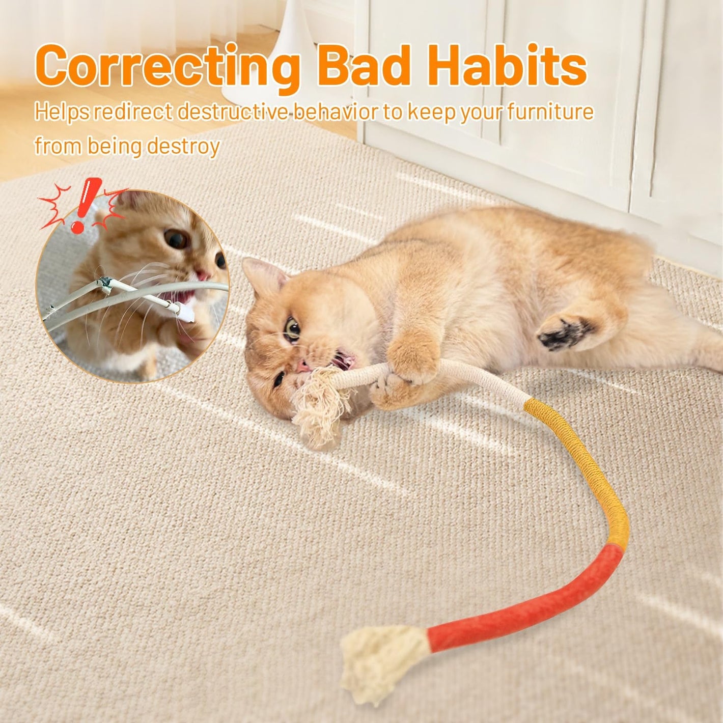 Handmade Cotton Rope Cat Toy with Silvervine