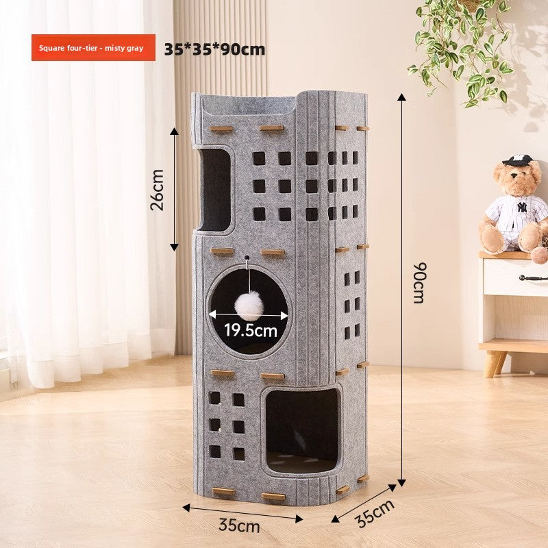 Multi Layer Cat Tree with Scratching Posts