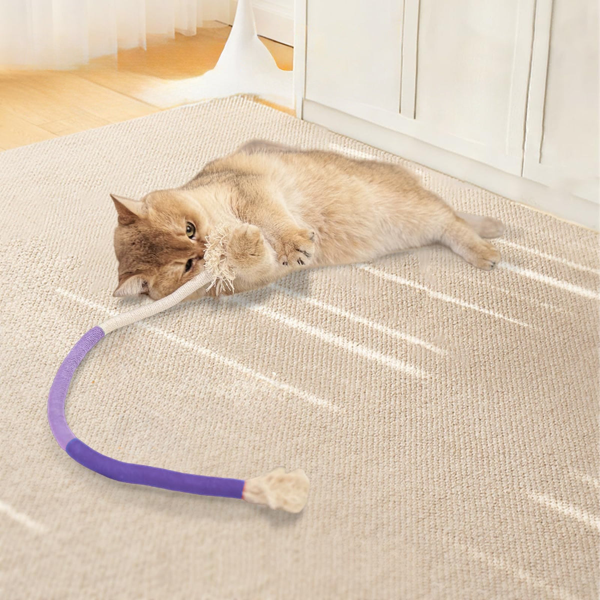 Handmade Cotton Rope Cat Toy with Silvervine