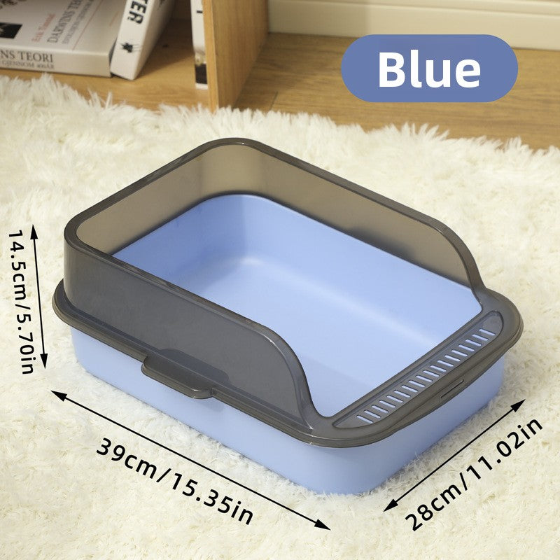 Phalam Pet Semi-Enclosed Cat Litter Box with Scoop
