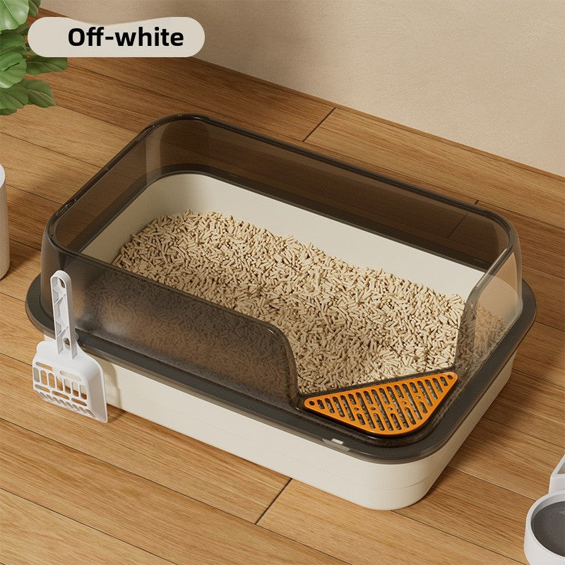 Phalam Pet Extra-Large Cat Litter Box – Semi-Enclosed Anti-Splash Design