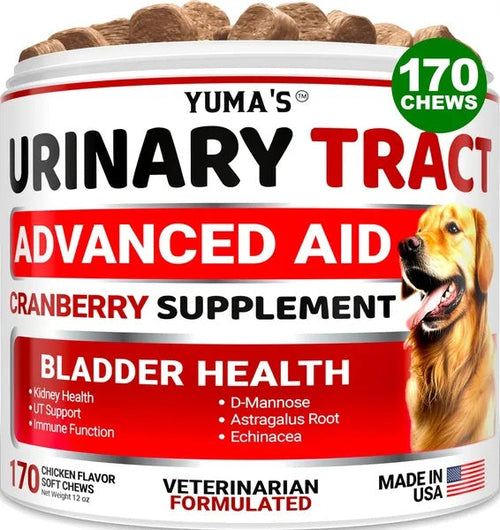 Dog UTI Cranberry Supplement – 170 Bladder & Urinary Health Treats
