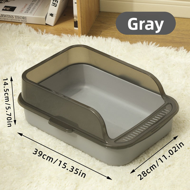 Phalam Pet Semi-Enclosed Cat Litter Box with Scoop