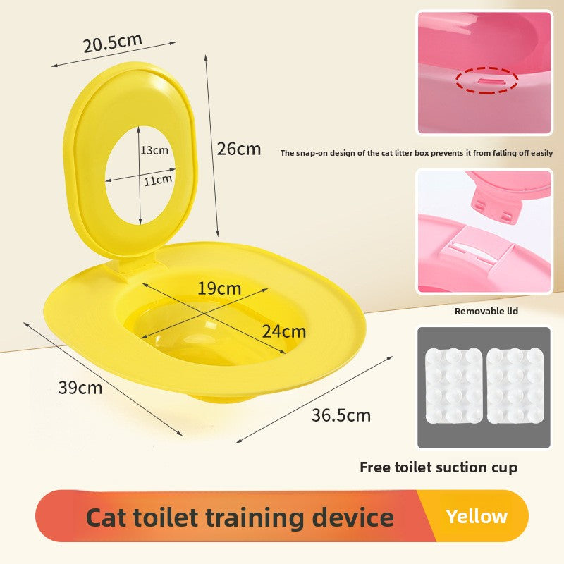 Phalam Pet Cat Litter Box Trainer – Semi-Enclosed Toilet Training Kit