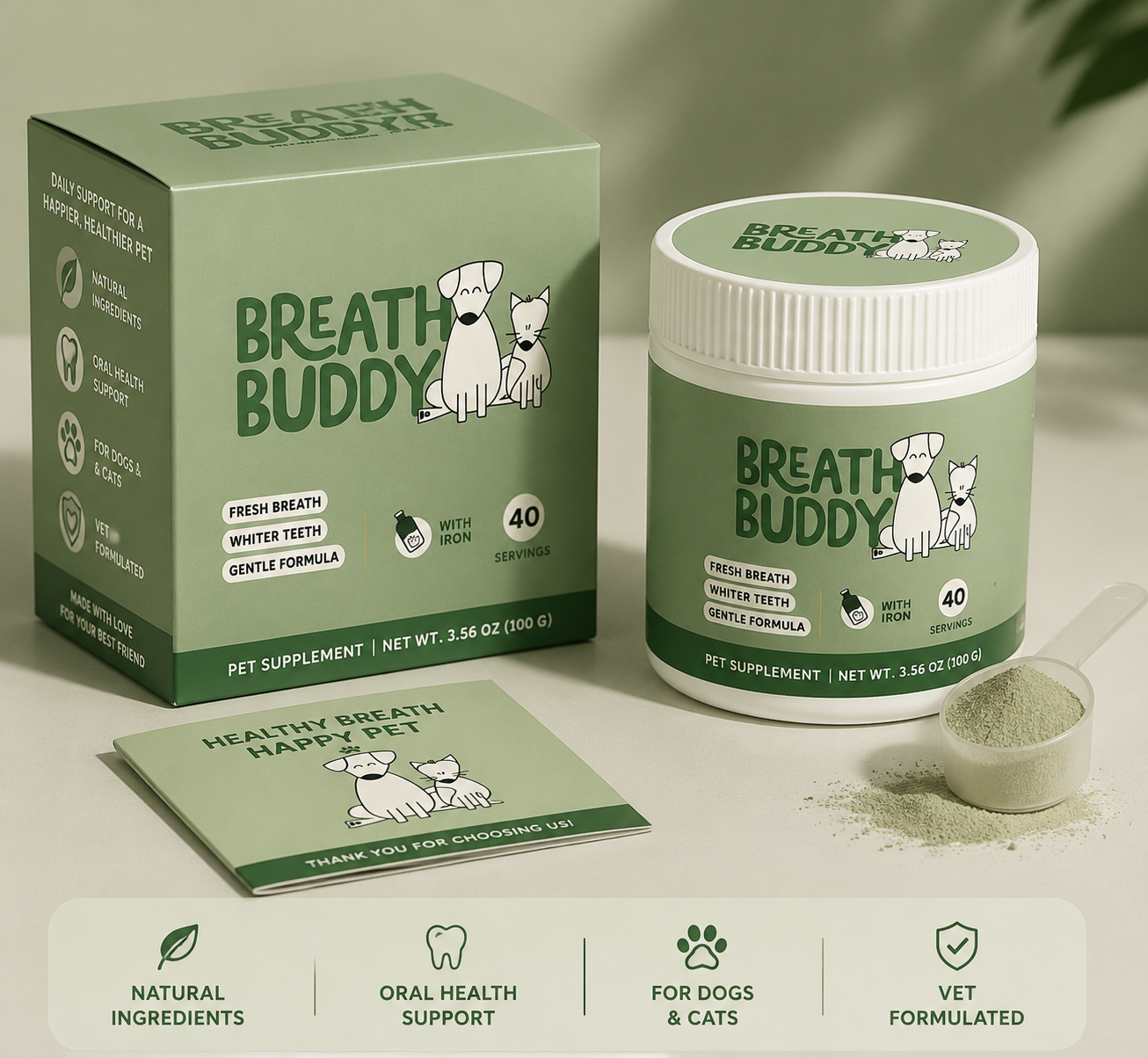 Phalam Pet Probiotics with Turkey Tail Mushroom – Digestive & Immune Support for Dogs & Cats