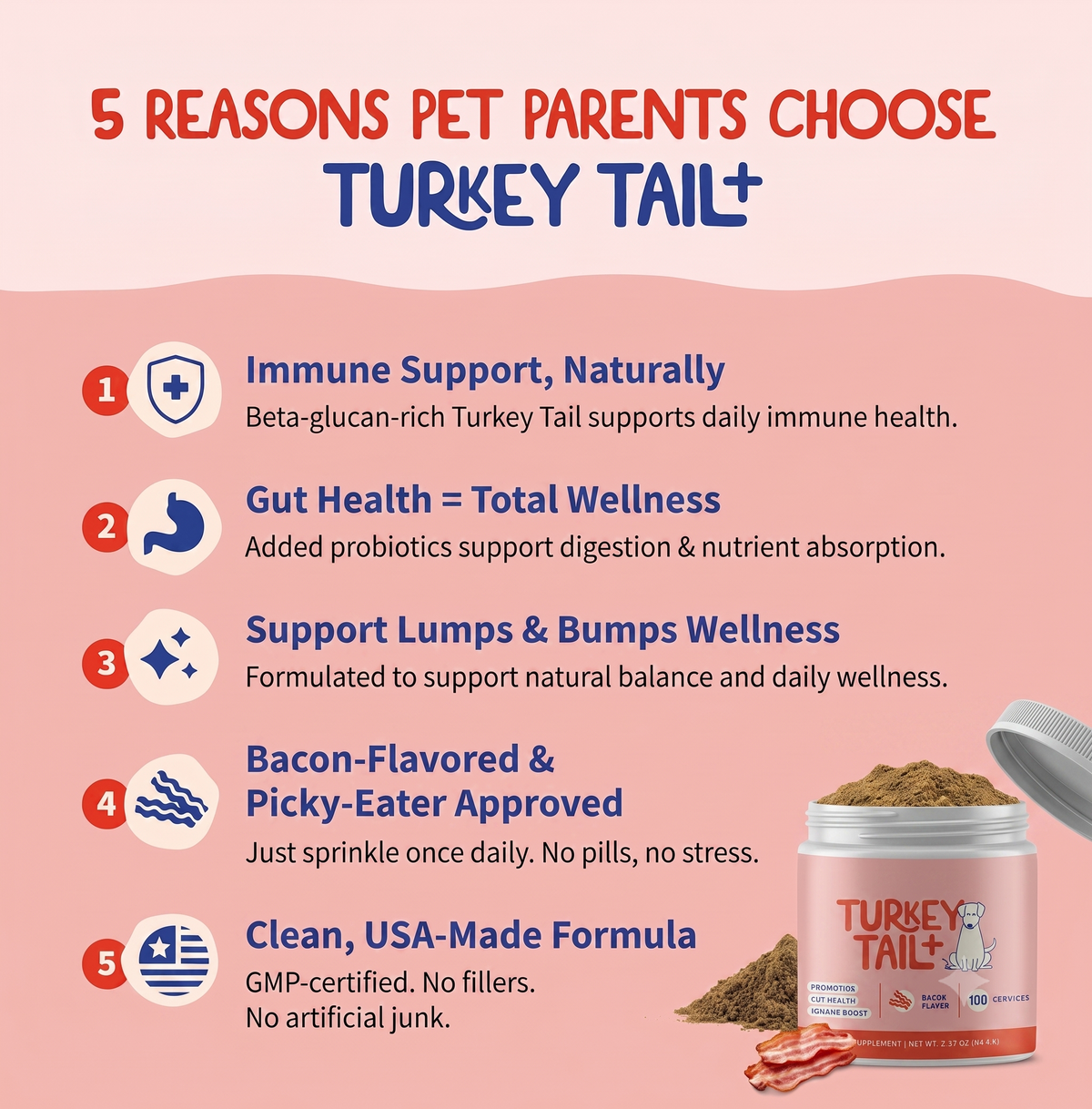 Phalam Pet Turkey Tail Mushroom Supplement for Dogs — Immunity & Digestive Support