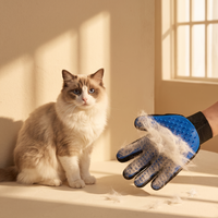 Pet Hair Remover & Grooming Brush Glove