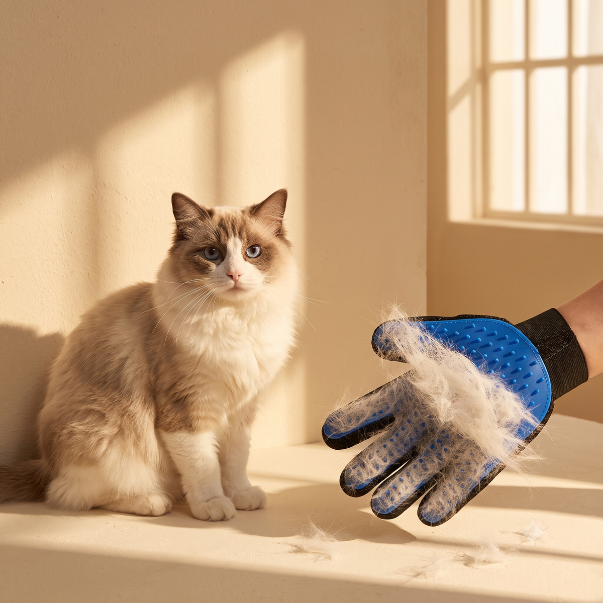 Pet Hair Remover & Grooming Brush Glove
