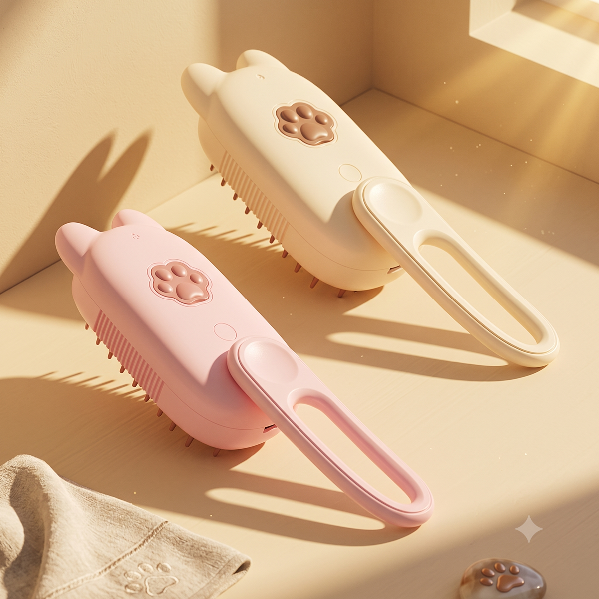 Phalam Pet 3-in-1 Rechargeable Steam Grooming Brush for Cats and Dogs