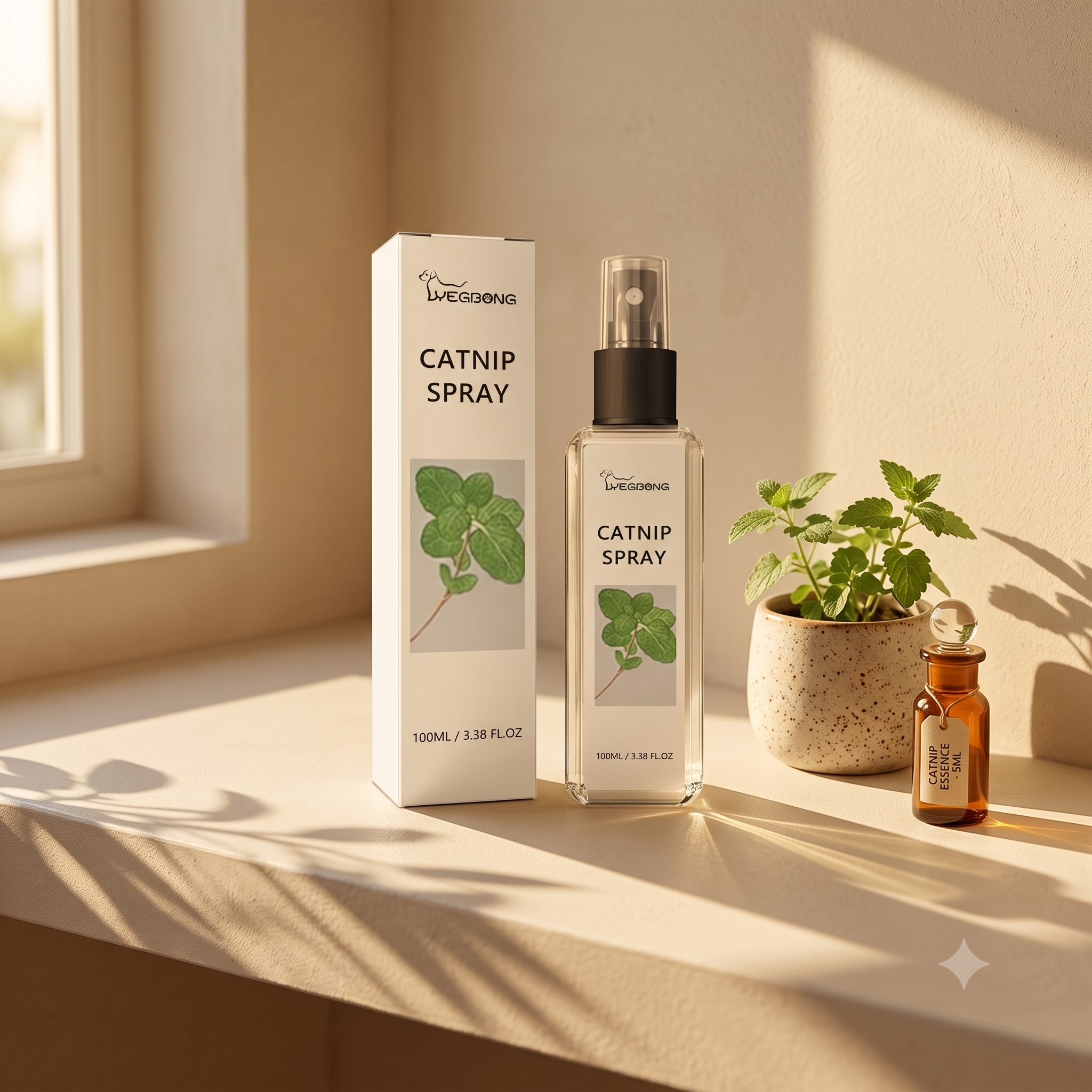 Phalam Pet Catnip Spray – Natural Anxiety Relief & Vitality Boost for Cats