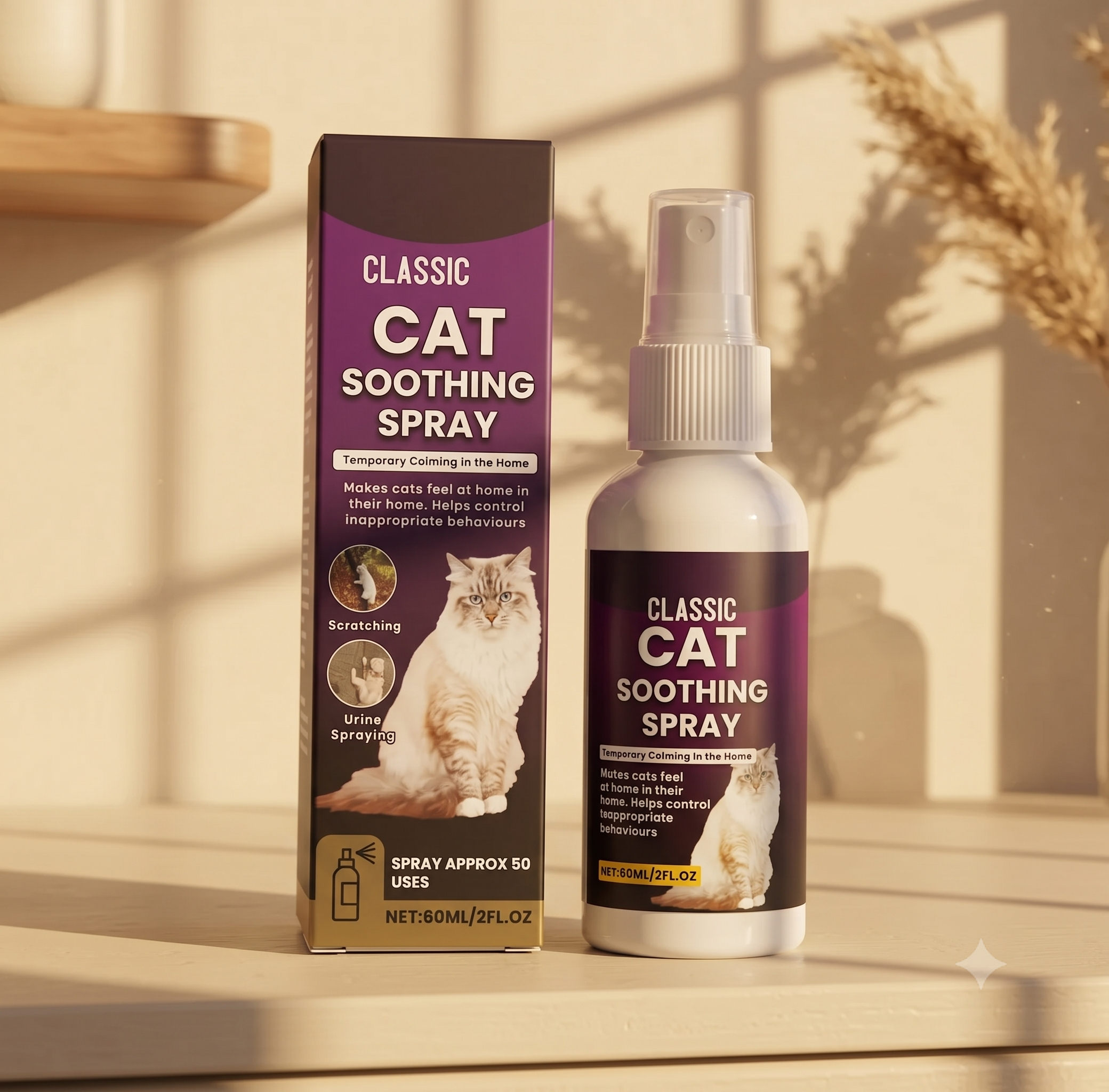 Phalam Pet Calming & Anti-Scratch Spray – Anxiety Relief for Cats and Dogs