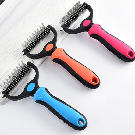 Double-Sided Dematting Comb for Cats and Dogs