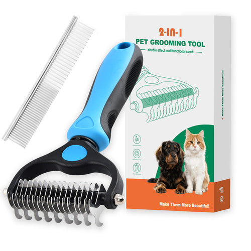 Double-Sided Dematting Comb for Cats and Dogs