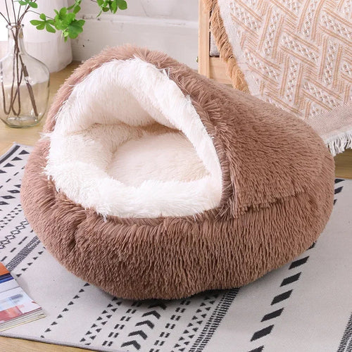 Phalam Pet Plush Round Cat Bed – Warm, Soft & Cosy Pet Mattress Basket
