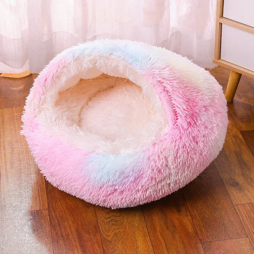 Phalam Pet Plush Round Cat Bed – Warm, Soft & Cosy Pet Mattress Basket