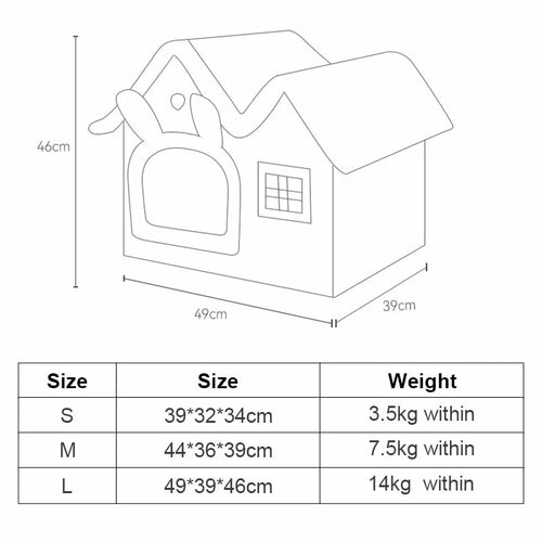 Phalam Pet Plush Pet House with Removable Roof – Cosy Insulated Bed for Cats & Dogs