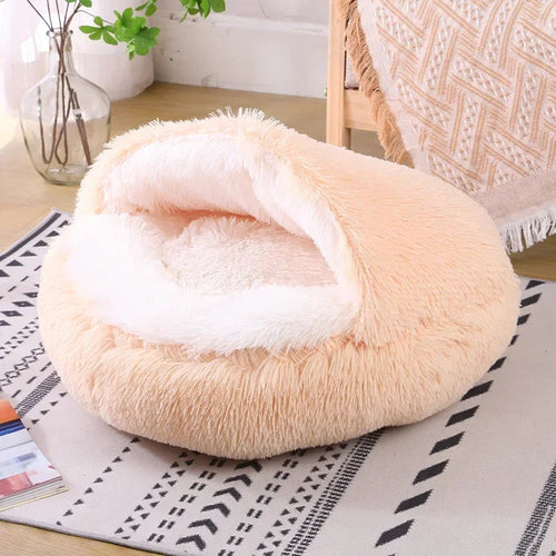 Phalam Pet Plush Round Cat Bed – Warm, Soft & Cosy Pet Mattress Basket