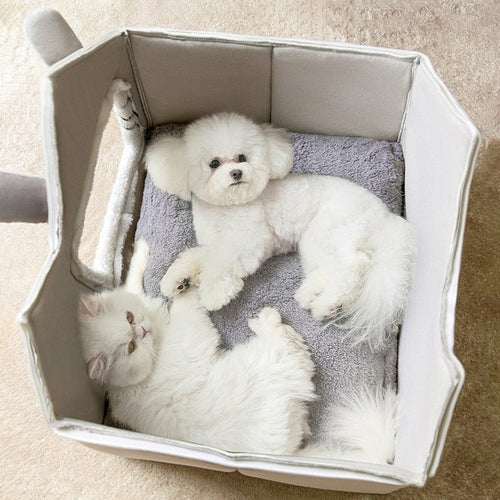 Phalam Pet Plush Pet House with Removable Roof – Cosy Insulated Bed for Cats & Dogs