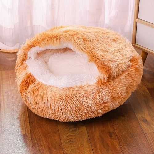 Phalam Pet Plush Round Cat Bed – Warm, Soft & Cosy Pet Mattress Basket