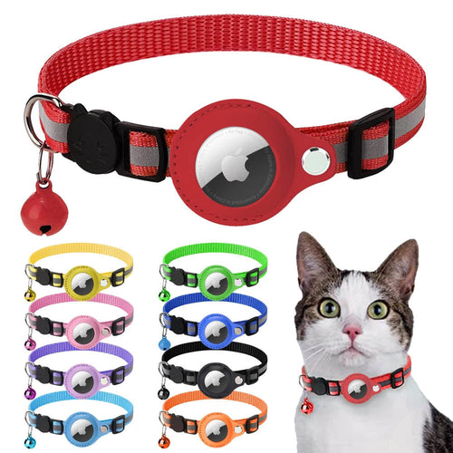 Phalam Pets Reflective AirTag Case Collar for Cats & Dogs