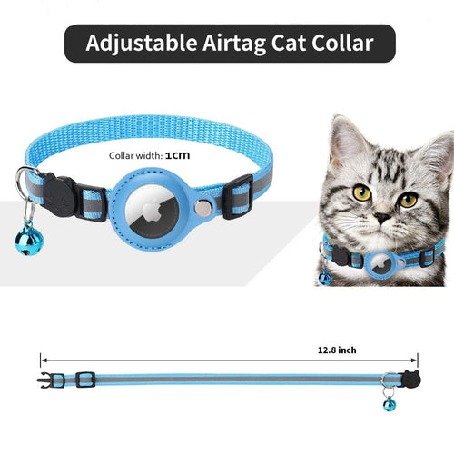 Phalam Pets Reflective AirTag Case Collar for Cats & Dogs