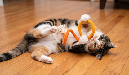 Handmade Cotton Rope Cat Toy with Silvervine