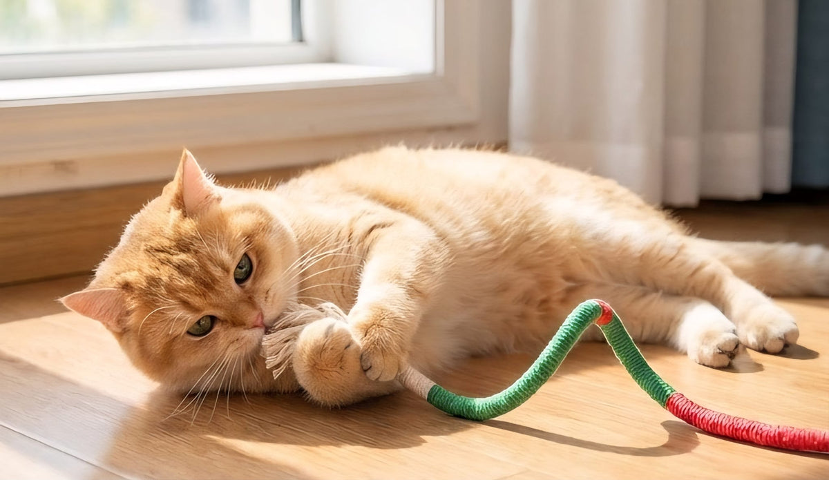 Handmade Cotton Rope Cat Toy with Silvervine