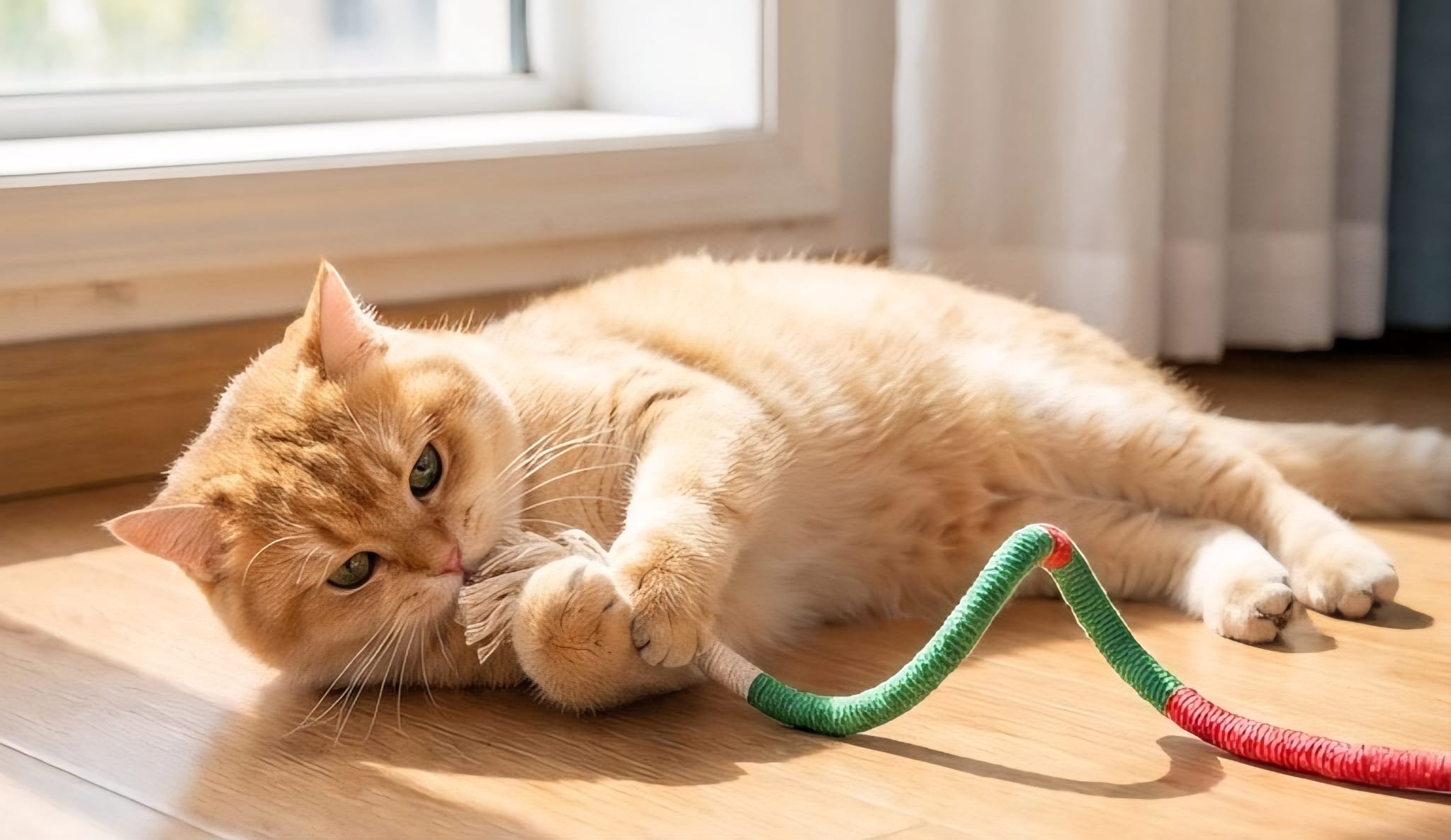Handmade Cotton Rope Cat Toy with Silvervine