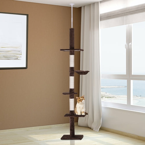 Phalam Pet - 8.5ft Cat Climbing Tree – 5-Tier Kitty Activity Centre with Scratching Post