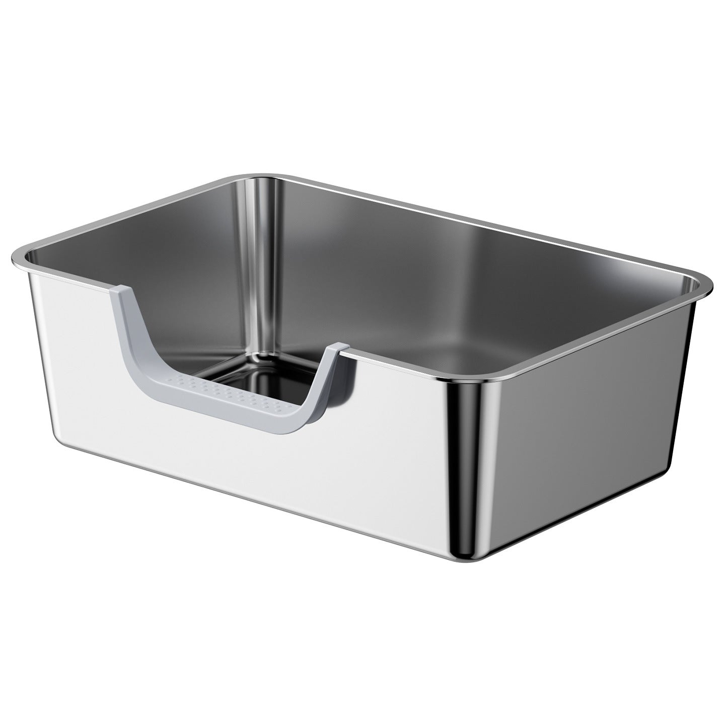 Stainless Steel Cat Litter Box with Anti-Splash Design