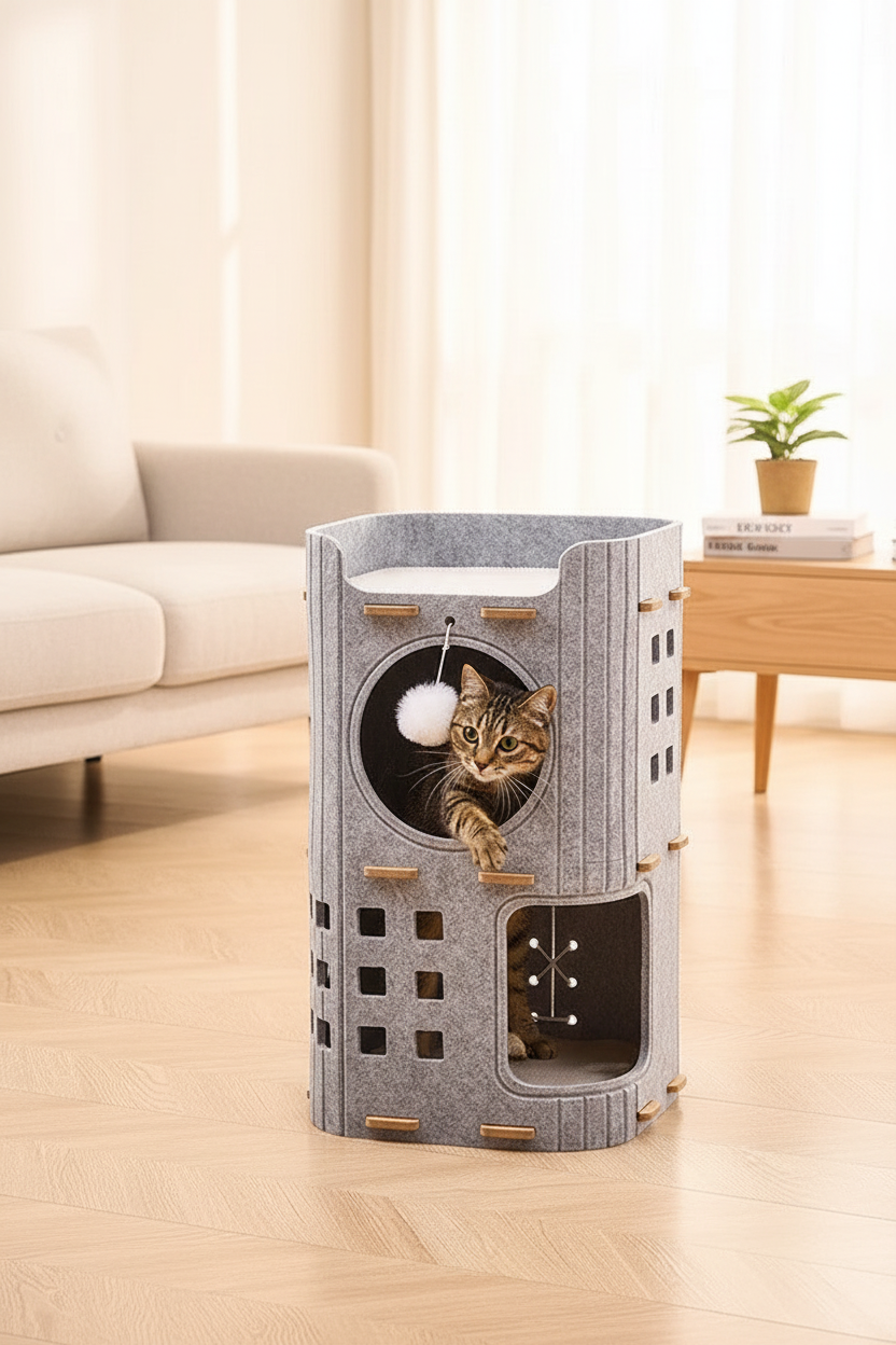 Cat Tree - Grey Lifestyle