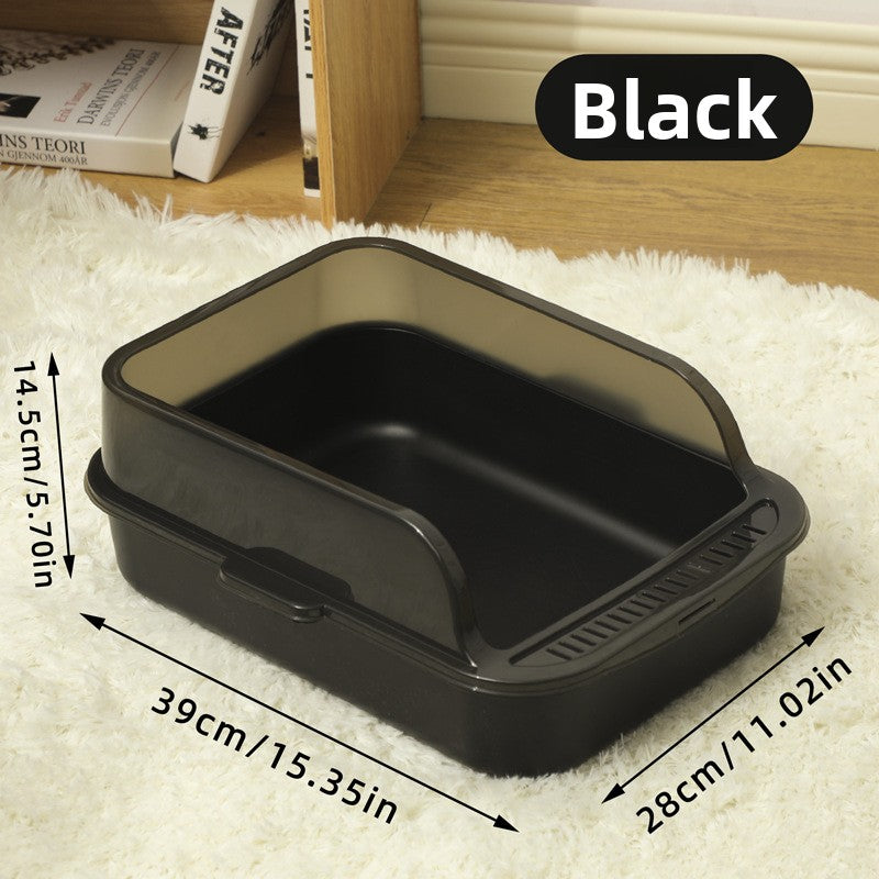 Phalam Pet Semi-Enclosed Cat Litter Box with Scoop