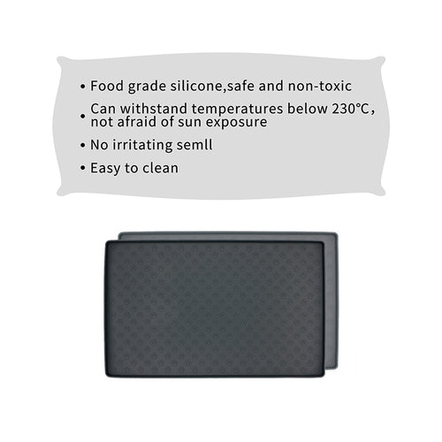 Phalam Pet Non-Slip Silicone Pet Food & Water Mat – Waterproof Feeding Placemat