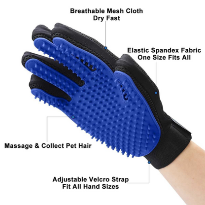 Pet Hair Remover & Grooming Brush Glove
