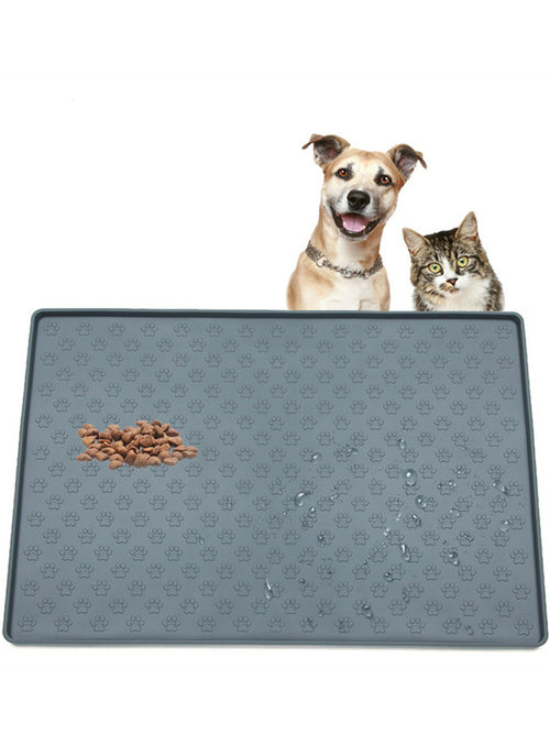 Phalam Pet Non-Slip Silicone Pet Food & Water Mat – Waterproof Feeding Placemat