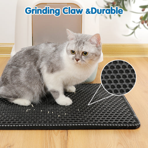 Phalam Pet Double-Layer Cat Litter Trapping Mat – Waterproof & Non-Slip