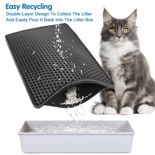 Phalam Pet Double-Layer Cat Litter Trapping Mat – Waterproof & Non-Slip