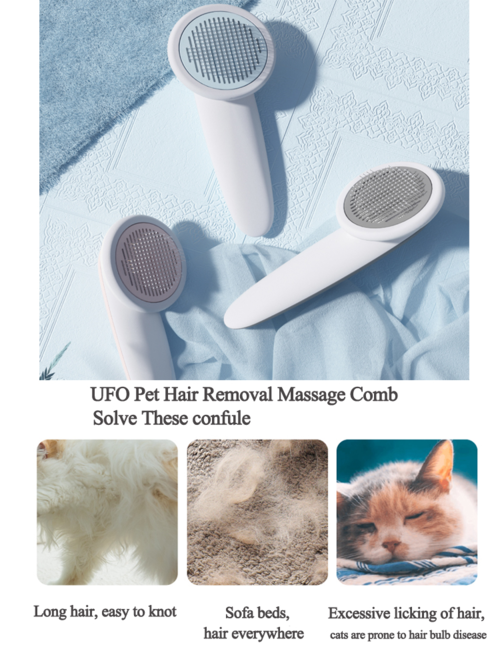 Self-Cleaning Pet Massage Comb – Grooming Brush for Cats & Dogs