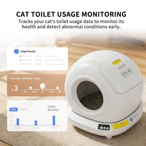 Self-Cleaning Cat Litter Box | Fully Enclosed Automatic, App Control