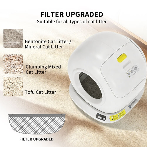 Self-Cleaning Cat Litter Box | Fully Enclosed Automatic, App Control