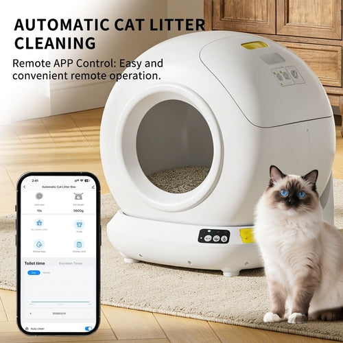 Self-Cleaning Cat Litter Box | Fully Enclosed Automatic, App Control