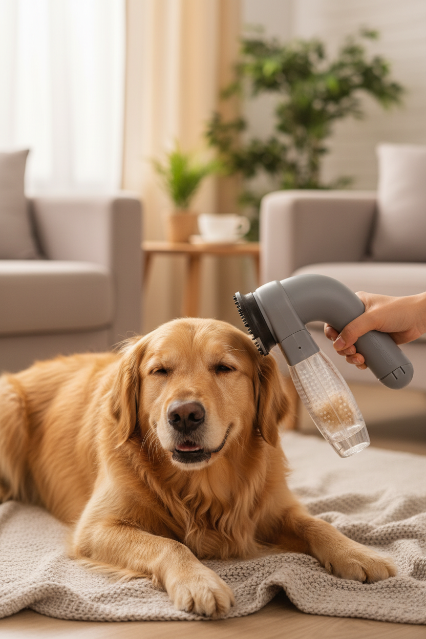 Electric Pet Hair Portable Pet Massage Cleaning Brush