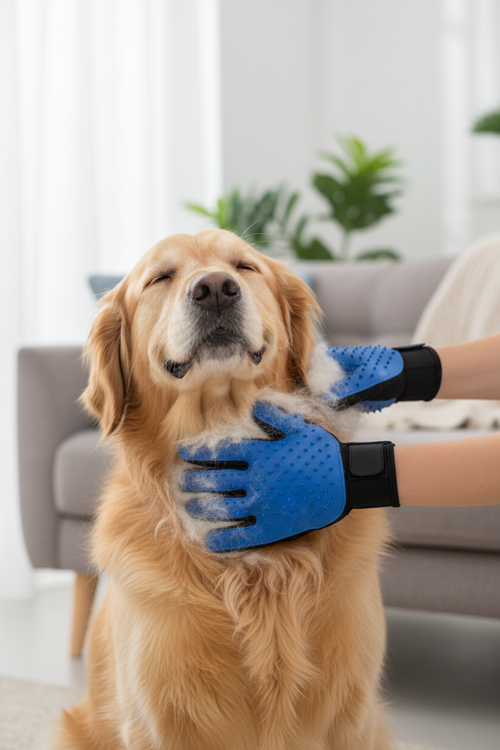 Pet Hair Remover & Grooming Brush Glove