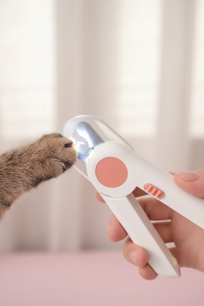 Pet Nail Scissors LED Cat Nail Clipper Trimmer