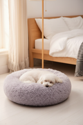Super Soft Long Plush Comfy Calming Pet Bed