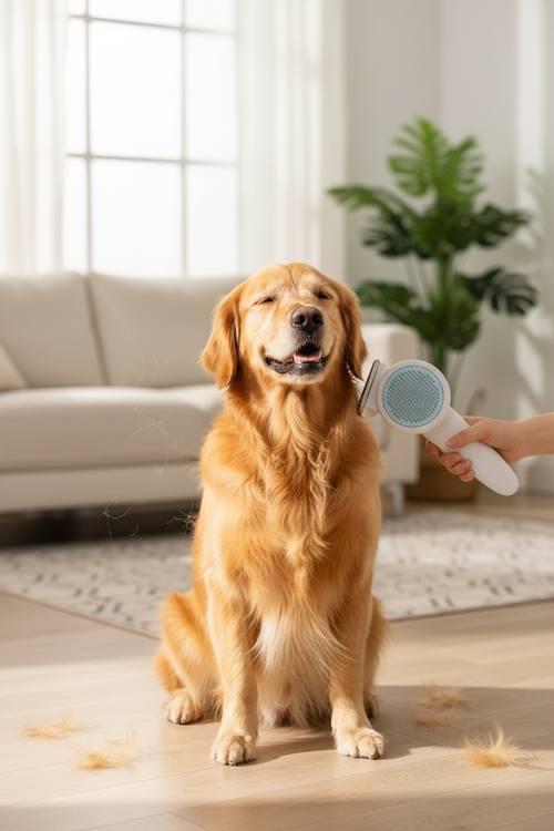 Self-Cleaning Pet Massage Comb – Grooming Brush for Cats & Dogs
